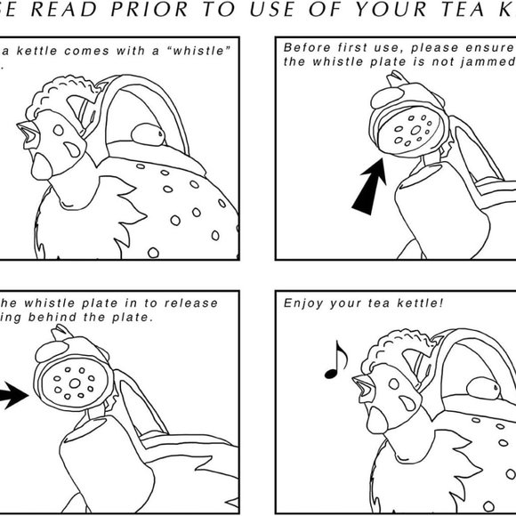 Whistling Tea Kettle for Stove Top Enamel on Steel Teakettle, Supreme Housewares - Picture 6 of 6